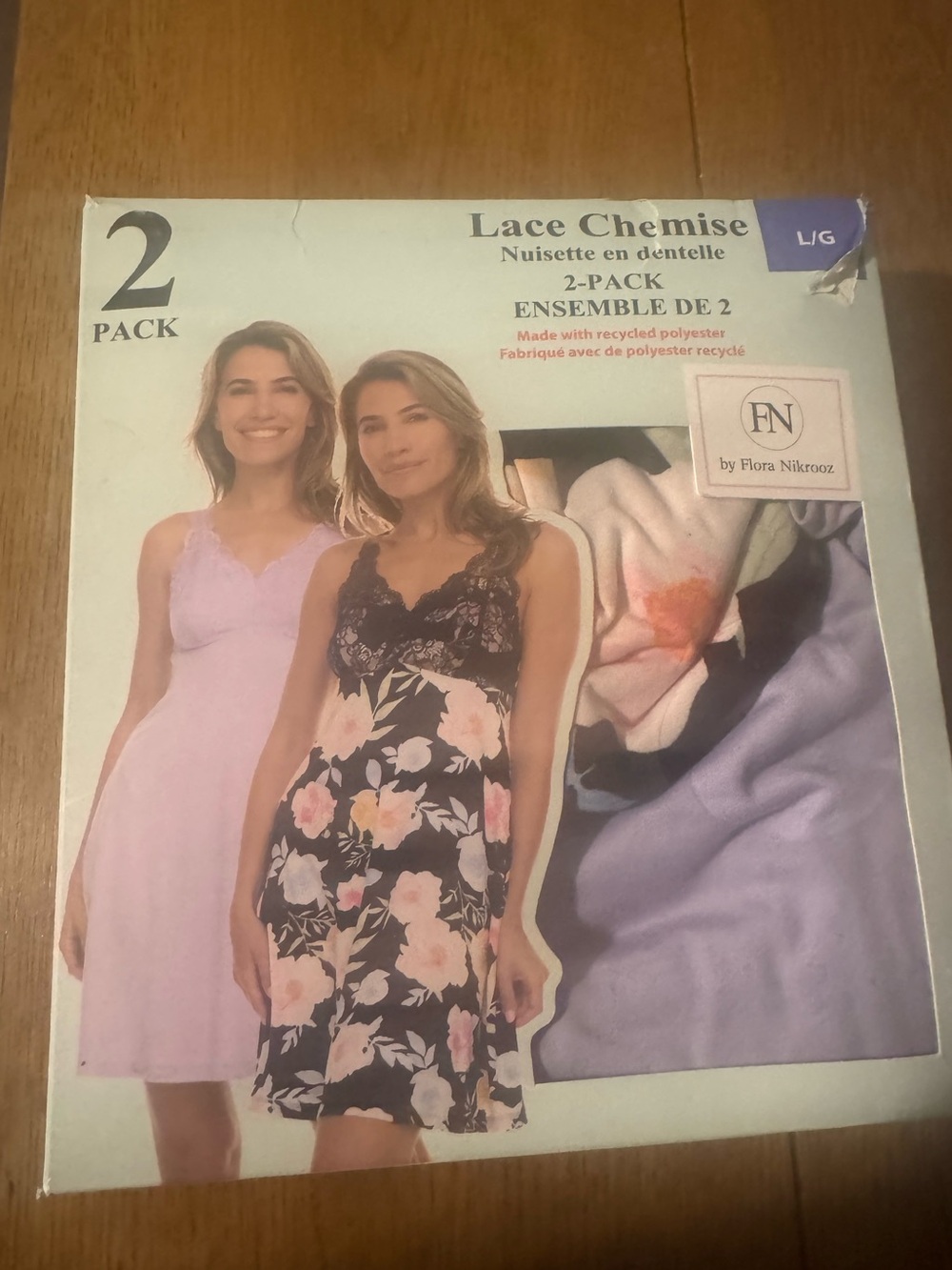 Flora Nikrooz Size XL 2 Pack of Lace Chemises